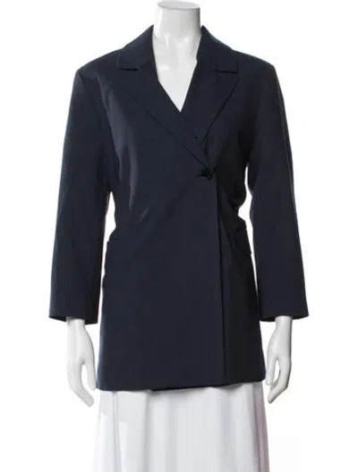 Pre-owned Ganni Blazer In Blue