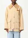 Ganni Beige Recycled Polyester Jacket In Neutral