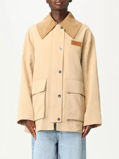 Ganni Blazer  Woman Color Beige In Neutral