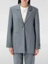 Ganni Future Melange Twill Suiting Blazer In Schwarz