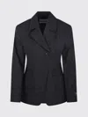 Ganni Striped Blazer Featuring Front Pockets In Multi
