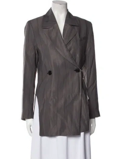 Pre-owned Ganni Blazer In Gray
