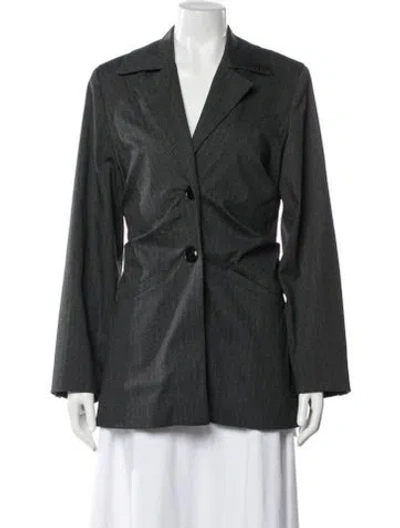 Pre-owned Ganni Blazer In Gray
