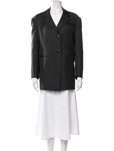 Pre-owned Ganni Blazer In Gray