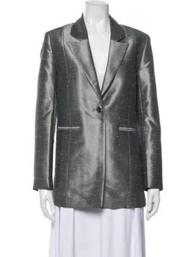 Pre-owned Ganni Blazer In Gray