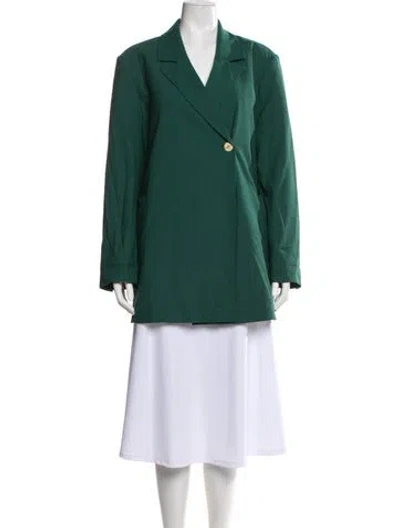 Pre-owned Ganni Blazer In Green