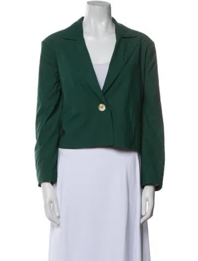 Pre-owned Ganni Blazer In Green
