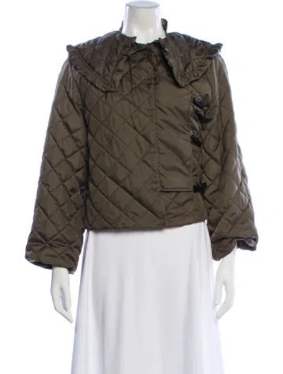 Pre-owned Ganni Blazer In Green