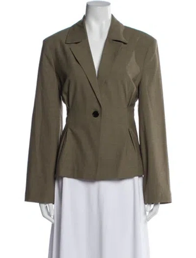 Pre-owned Ganni Blazer In Green