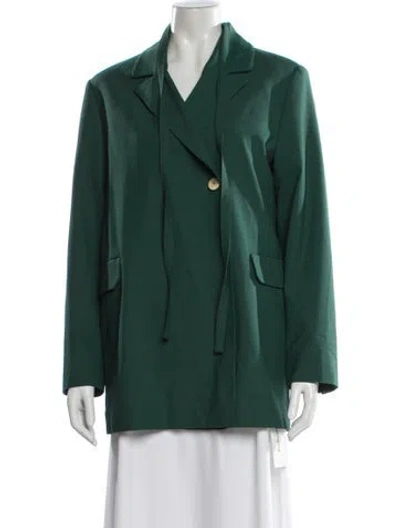 Pre-owned Ganni Blazer In Green
