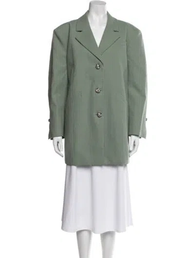 Pre-owned Ganni Blazer In Green