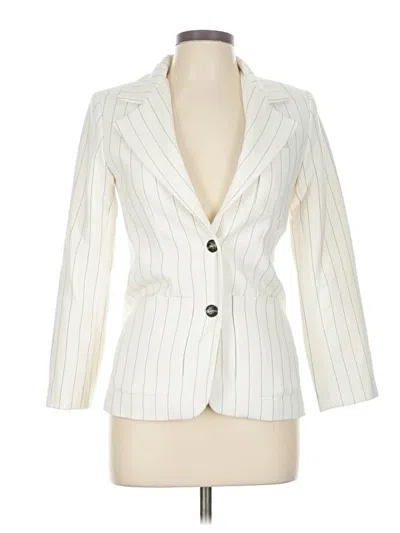 Pre-owned Ganni Blazer Jacket In Ivory