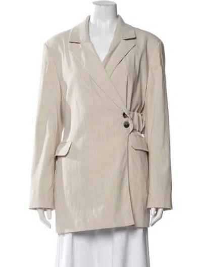 Pre-owned Ganni Blazer In Neutral