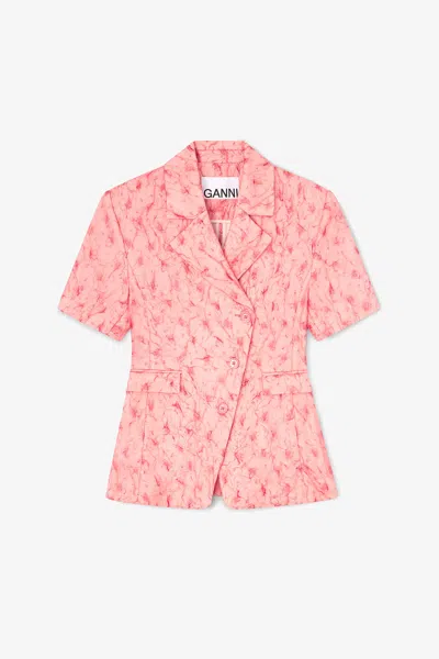 Ganni Blazer In Pink