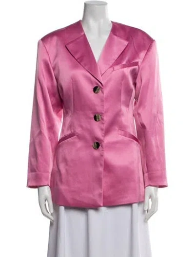 Pre-owned Ganni Blazer In Pink