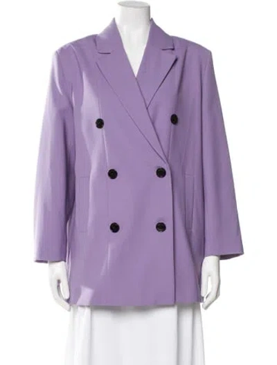 Pre-owned Ganni Blazer In Purple