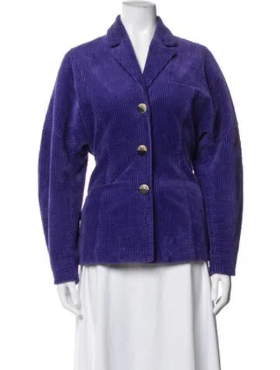 Pre-owned Ganni Blazer In Purple