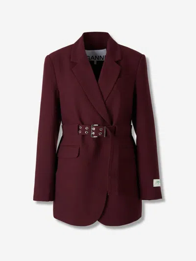 GANNI GANNI BELTED BLAZER