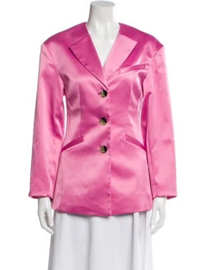 Pre-owned Ganni Blazer W/ Tags In Pink