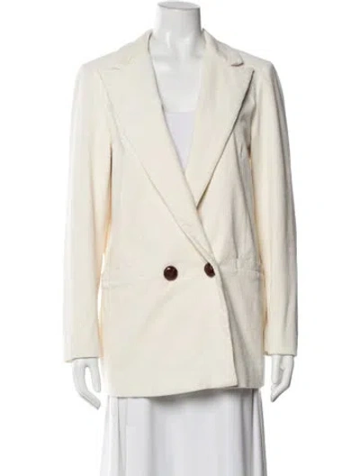 Pre-owned Ganni Blazer In White