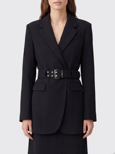 Ganni Blazer Woman Color Black In Blue