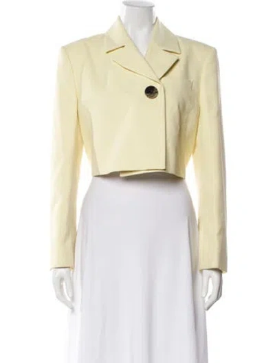 Pre-owned Ganni Blazer In Yellow