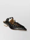 Ganni Block Heel Eyelet Detailing Ballerina Shoes