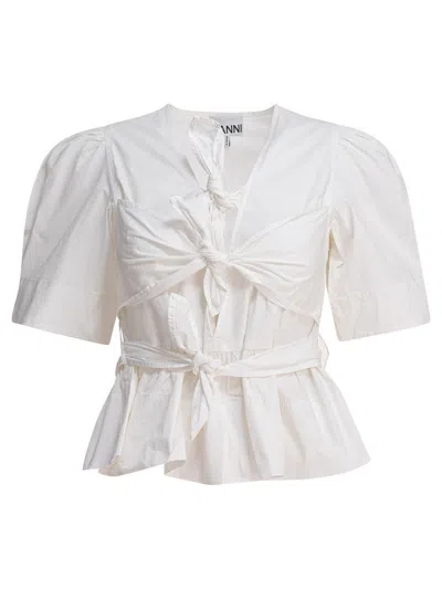 Ganni Blouse With Ruffles
