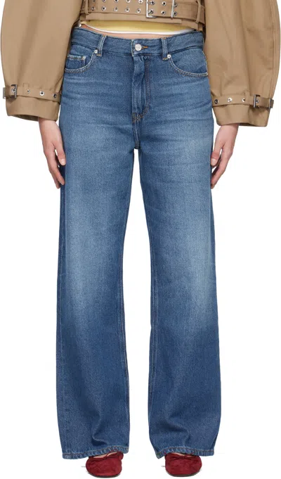 Ganni ブルー Izey バギー ヘビー デニム ジーンズ In Blue
