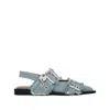 Ganni Feminine Denim Ballet Flats