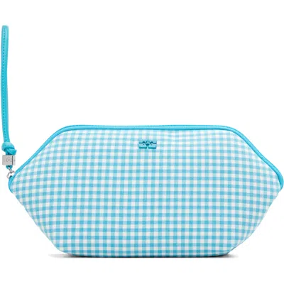 Ganni Blue Bikini Pouch In 803 Blue Curacao