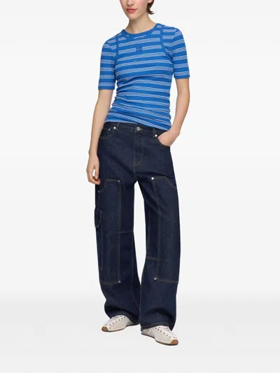 Ganni Blue Cotton Denim Jeans