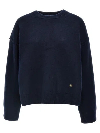GANNI BLUE CREWNECK SWEATER