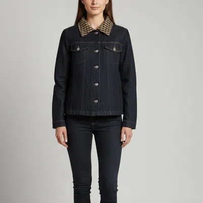 Pre-owned Ganni Blue Denim Long Sleeve Fitted Jacket S