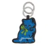 Ganni Kitty Keyring In Blue