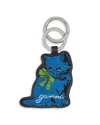 Ganni Blue Kitty Keyring In Blue