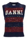 Ganni Multicolor Blue Striped Vest
