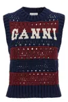 Ganni Multicolor Blue Striped Vest