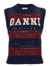 Ganni Multicolor Blue Striped Vest