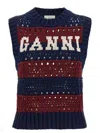 Ganni Multicolor Blue Striped Vest