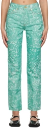 Ganni Blue Swigy Jeans In 773 Canton