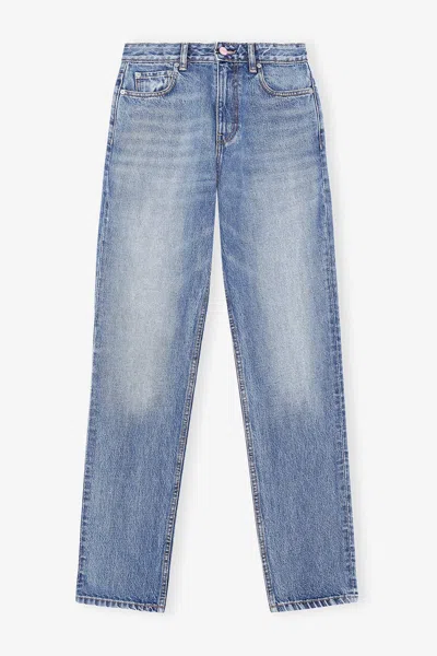 Ganni Blue Swigy Jeans - Size 27w/32l Cotton