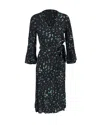 Ganni Bluebell Print Wrap Dress In Floral Print Viscose In Multi