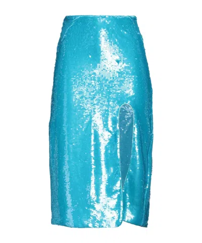 Ganni Bodycon Sequin Maxi Dress In Blue