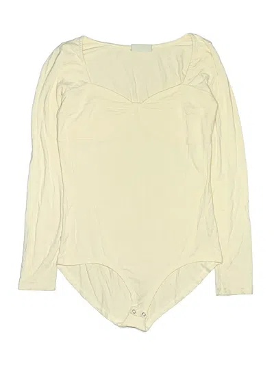 Pre-owned Ganni Bodysuit In Ivory