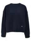 Ganni Boiled Wool Sweater, Cardigans Blue In Blue