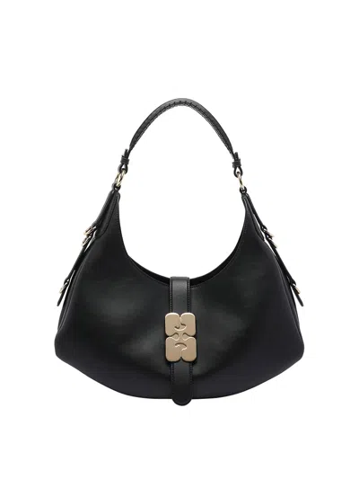 Ganni Small Kat Shoulder Bag In Black