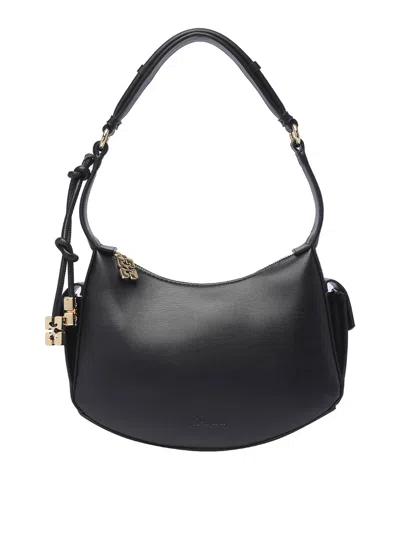 Ganni Swing Shoulder Bag In Black