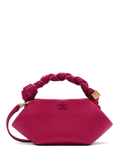 Ganni Bolso Mano Rosa Detalles Dorados In Purple