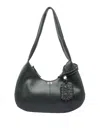 Ganni Medium Hobo Bou Bag In Black